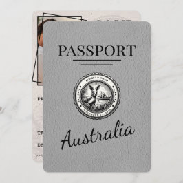 Reserve A Data Passaporte Da Austrália Da cinza Salvar A Data