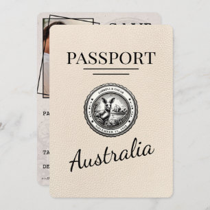 Reserve A Data Passaporte Da Austrália De Marfim, Salvar A Data