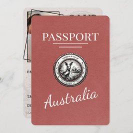 Reserve A Data Passaporte Da Austrália Light Burgundy Salvar A Da