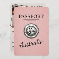 Passaporte Da Austrália Rosa Salvar A Data