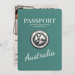 Reserve A Data Passaporte Da Austrália Turquesa Salvar A Data
