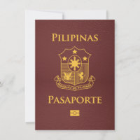 Passaporte da Burgundy Filipinas Salvar Data