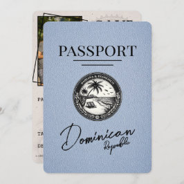 Reserve A Data Passaporte da República Dominicana Dusty Blue