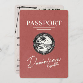 Reserve A Data Passaporte da República Dominicana Light Burgundy