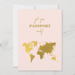 Reserve A Data Passaporte de Casamento de Destino Mundial Rosa Be