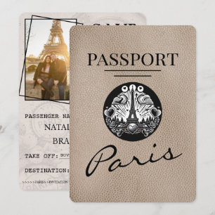 Reserve A Data Passaporte De Paris Beige, Exceto A Data