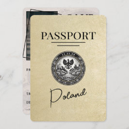 Reserve A Data Passaporte De Polônia De Champanhe Salvar A Data