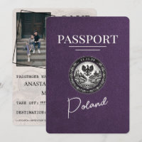 Passaporte De Polônia Violeta Roxo Salvar A Data
