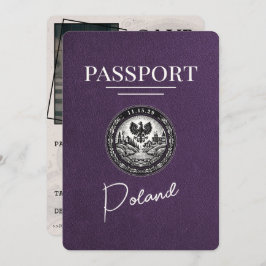 Reserve A Data Passaporte De Polônia Violeta Roxo Salvar A Data
