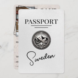 Reserve A Data Passaporte de Suecia Branco Salvar a Data