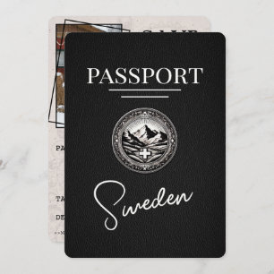 Reserve A Data Passaporte de Suecia Preta Salvar a Data