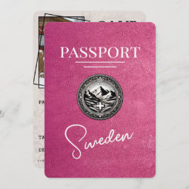 Reserve A Data Passaporte de Suecia Rosa Magenta Salvar Data