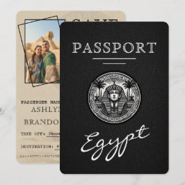 Reserve A Data Passaporte Egito Preto Casamento Salvar a Data