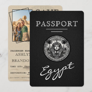 Reserve A Data Passaporte Egito Preto Casamento Salvar a Data