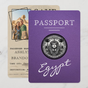 Reserve A Data Passaporte Egito Roxo Casamento Salvar a Data