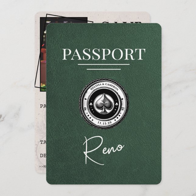 Reserve A Data Passaporte Green Reno Salva A Data (Frente/Verso)