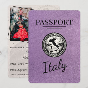Reserve A Data Passaporte Itália para lavanda Roxo