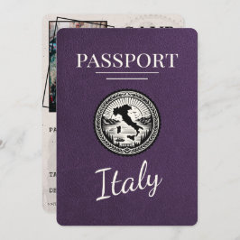 Reserve A Data Passaporte Itália Violeta Roxo