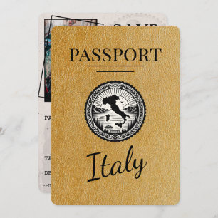 Reserve A Data Passaporte italiano Dourado