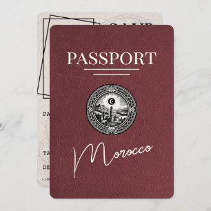 Reserve A Data Passaporte Marrocos Burgundy Salvar Data