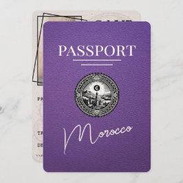 Reserve A Data Passaporte Marrocos Roxo Salvar Data