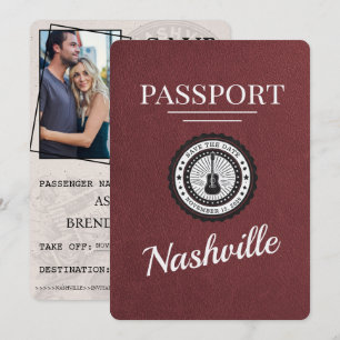 Reserve A Data Passaporte Nashville Da Light Burgundy Salvar A Da