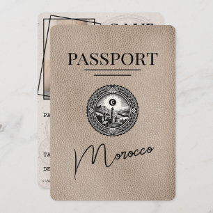 Reserve A Data Passaporte Para Marrocos Beige Salvar A Data