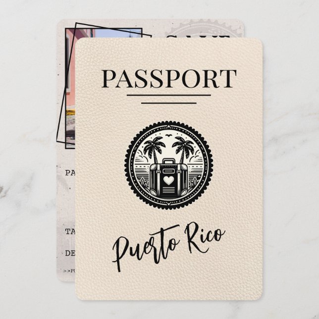 Reserve A Data Passaporte para Porto Rico da Costa do Marfim (Frente/Verso)