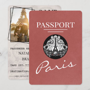 Reserve A Data Passaporte Paris Light Burgundy, Salvar A Data