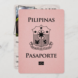 Reserve A Data Passaporte Pinino Filipinas Salvar a Data