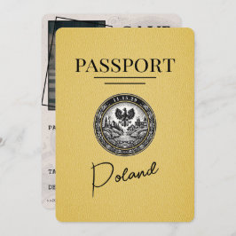 Reserve A Data Passaporte Polônia Amarelo Salvar Data