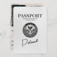 Passaporte Polônia Branco Salvar Data