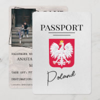 Passaporte Polônia Branco Salvar Data