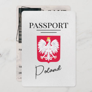 Reserve A Data Passaporte Polônia Branco Salvar Data