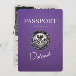 Reserve A Data Passaporte Polônia Roxo Salvar Data