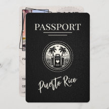 Passaporte Porto Rico Negro