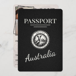 Reserve A Data Passaporte Preto Da Austrália Salvar A Data