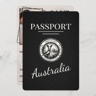 Reserve A Data Passaporte Preto Da Austrália Salvar A Data