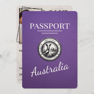 Reserve A Data Passaporte Purple Austrália Salvo A Data