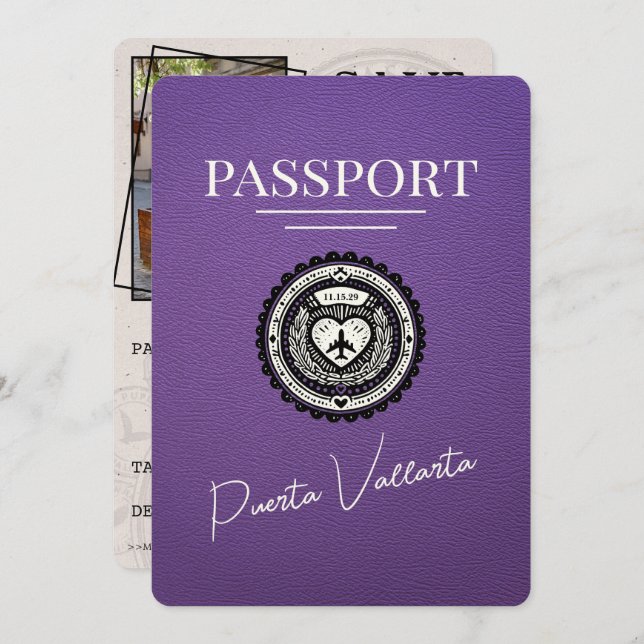 Reserve A Data Passaporte Purple Puerta Vallarta (Frente/Verso)