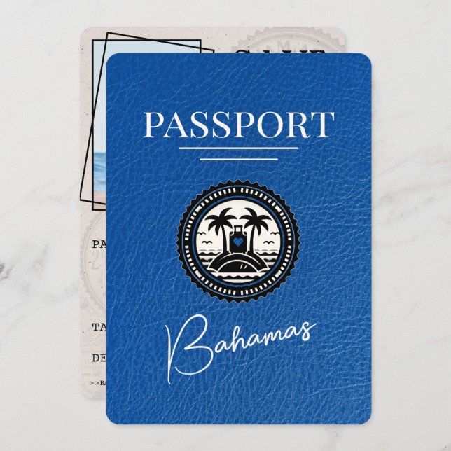 Reserve A Data Passaporte Real Azul Bahamas Salvo Data (Frente/Verso)