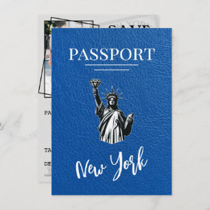 Reserve A Data Passaporte Real Azul Nova Iorque, Salvar A Data