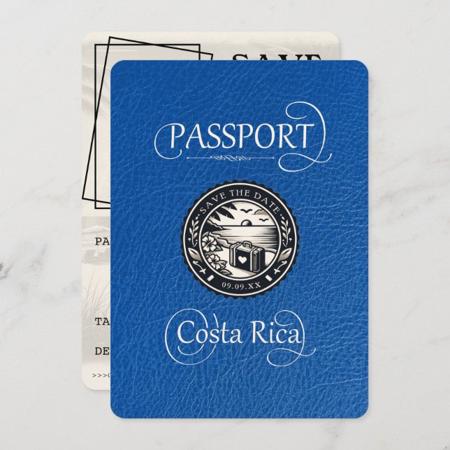 Reserve A Data Passaporte Real Brlue Costa Rica (Frente/Verso)