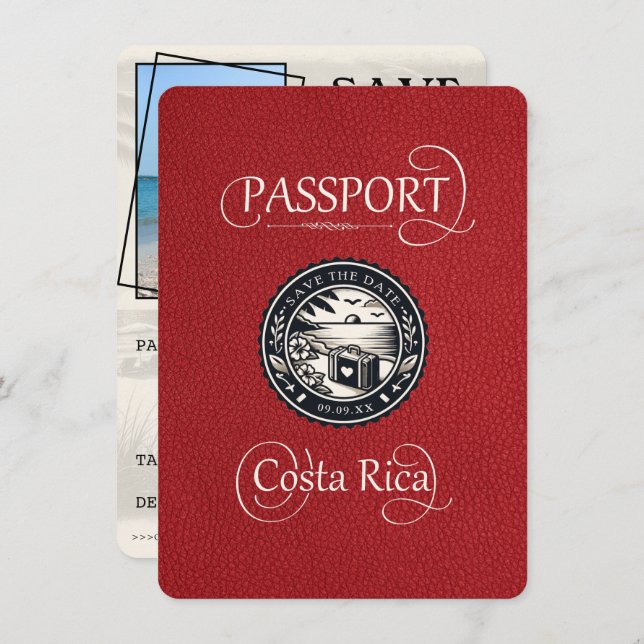 Reserve A Data Passaporte Red Costa Rica (Frente/Verso)