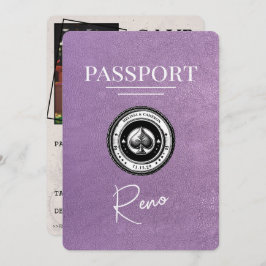 Reserve A Data Passaporte Reno Roxo lavanda Salvar Data