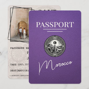 Reserve A Data Passaporte Roxo Marrocos Salvar A Data