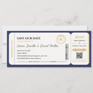 Reserve A Data Passaporte Save the Date Casamento Destino Viagem