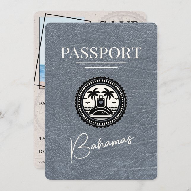 Reserve A Data Passaporte Silver Bahamas Salvar Data (Frente/Verso)