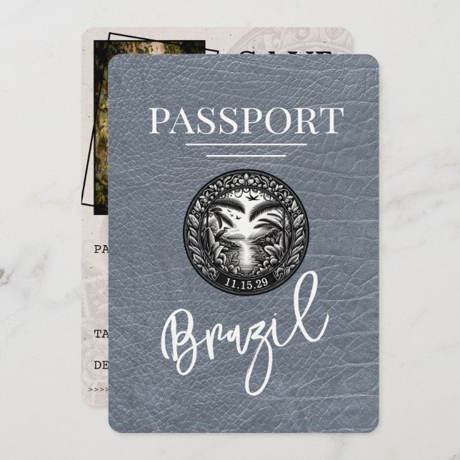 Reserve A Data Passaporte Silver Brasil Salvar Data (Frente/Verso)