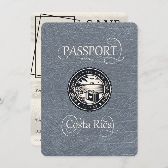 Reserve A Data Passaporte Silver Costa Rica (Frente/Verso)